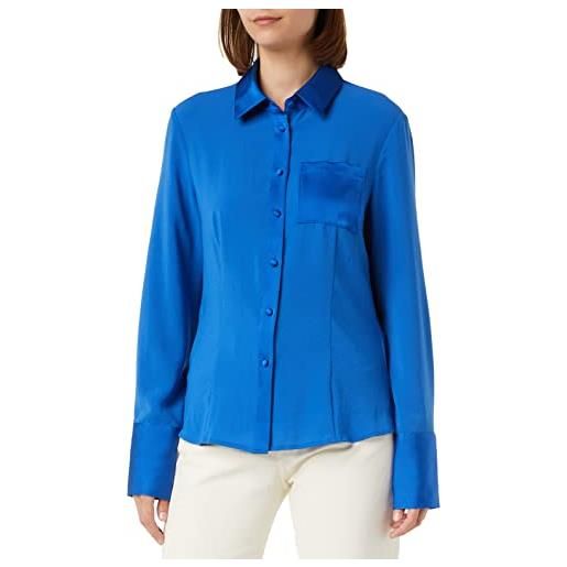Sisley shirt 5lthlq03i maglietta, bright blue 36u, s donna