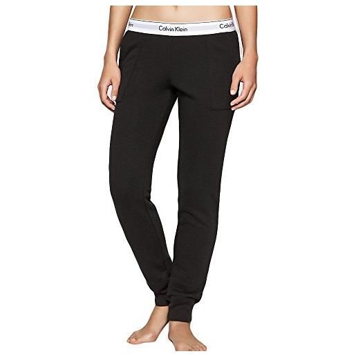 Calvin Klein pantaloni da jogging donna bottom pant jogger elasticizzati, nero (black), m