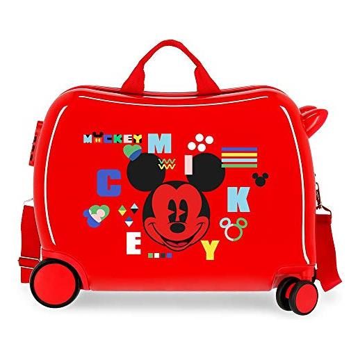 Disney mickey shape shifter - valigia per bambini, multicolore, 50 x 39 x 20 cm, rigida abs, chiusura a combinazione laterale, 34 l, 3 kg, 4 bagaglio a mano