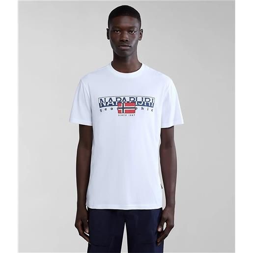 NAPAPIJRI t-shirt uomo bright white 002