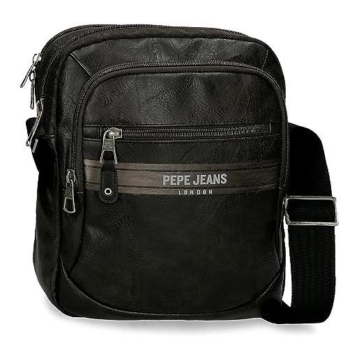 Pepe Jeans horley - borsa messenger da uomo, nero, taglia unica, tracolla portatile