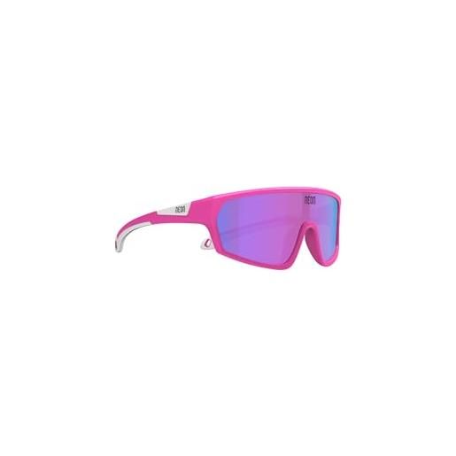Neon occhiali da sole loop - pink fluo, mirrortronic violet