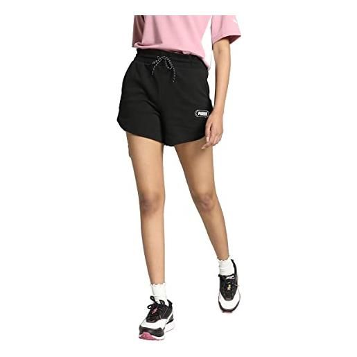 PUMA rebel 4 high waist shorts tr - pantaloncini da donna, donna, pantalone corto, 585817, nero, m