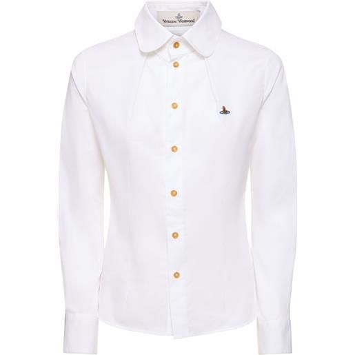 VIVIENNE WESTWOOD camicia toulouse in popeline di cotone / logo