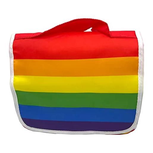Puckator beauty case da viaggio con gancio appendibile - arcobaleno