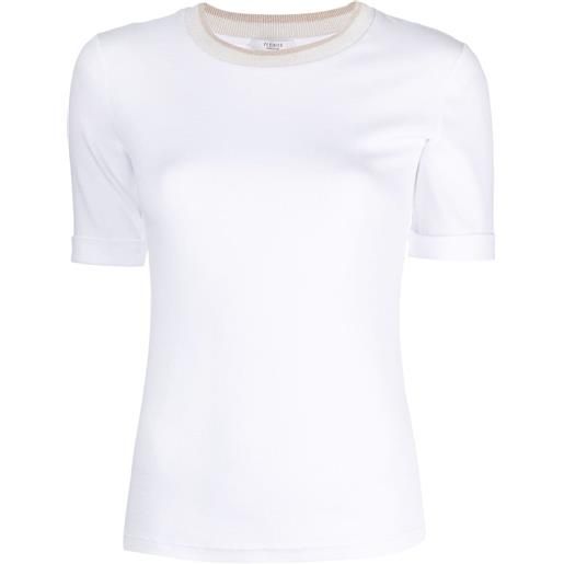 Peserico t-shirt girocollo - bianco