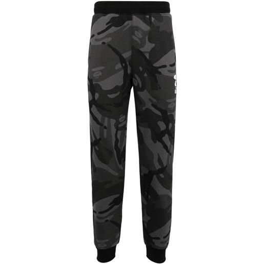 AAPE BY *A BATHING APE® pantaloni sportivi con stampa camouflage - nero