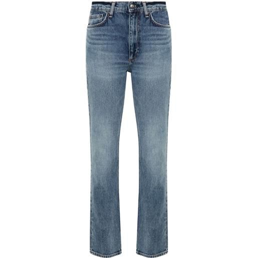 rag & bone jeans wren skinny a vita alta - blu