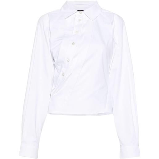 Jade Cropper camicia asimmetrica - bianco
