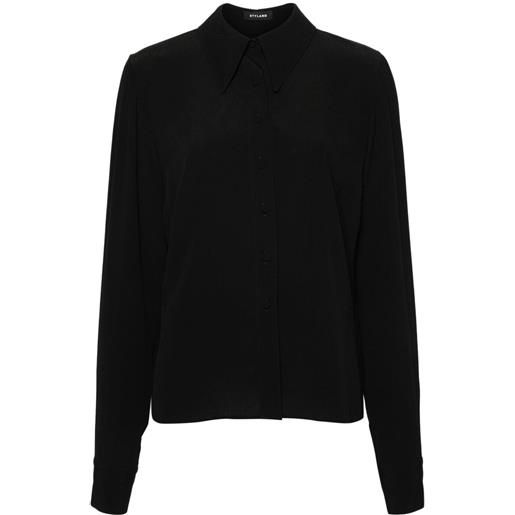 STYLAND camicia con colletto oversize - nero