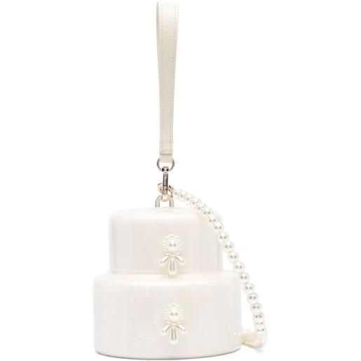 Simone Rocha borsa cake mini con catena - toni neutri