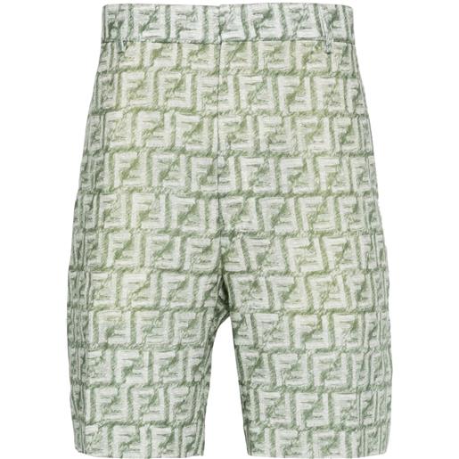 FENDI shorts con motivo ff - verde