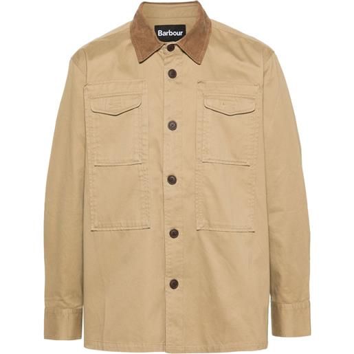 Barbour giacca-camicia faulkner - marrone