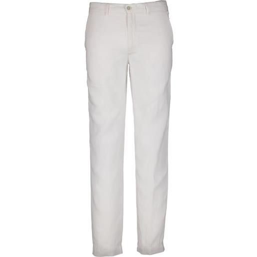 120% Lino pantaloni affusolati - bianco