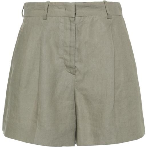Kiton shorts plissettati - verde