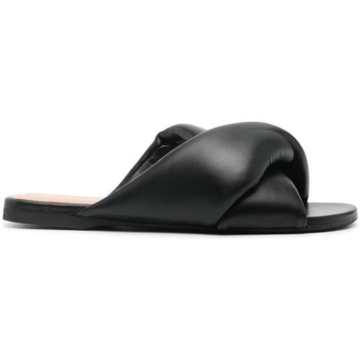 JW Anderson sandali con suola piatta - nero
