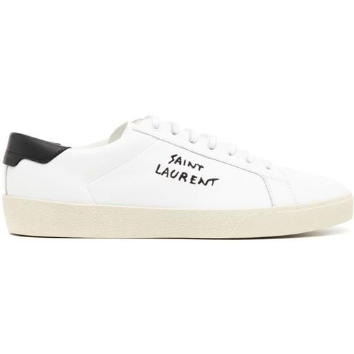 Saint Laurent sneakers con ricamo - bianco