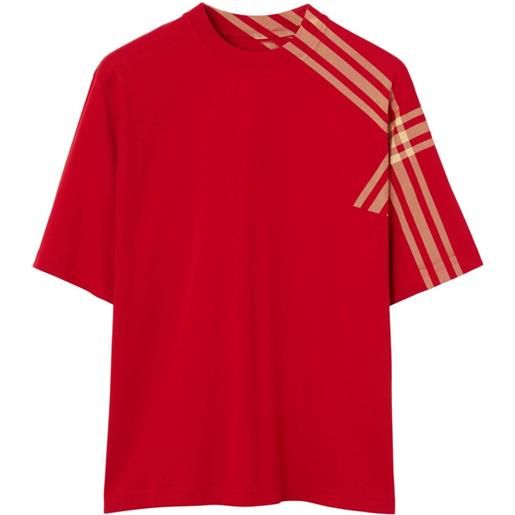 Burberry t-shirt a quadri - rosso
