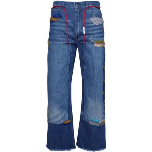 Marni jeans con applicazione - blu