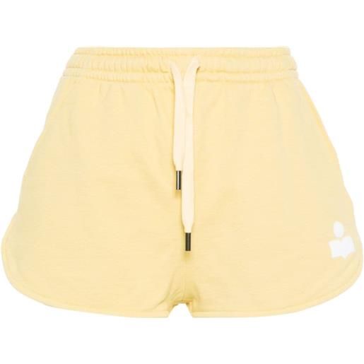 MARANT ÉTOILE shorts mifa con logo - giallo