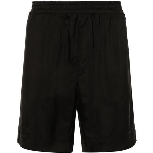 MSGM shorts con ricamo - nero