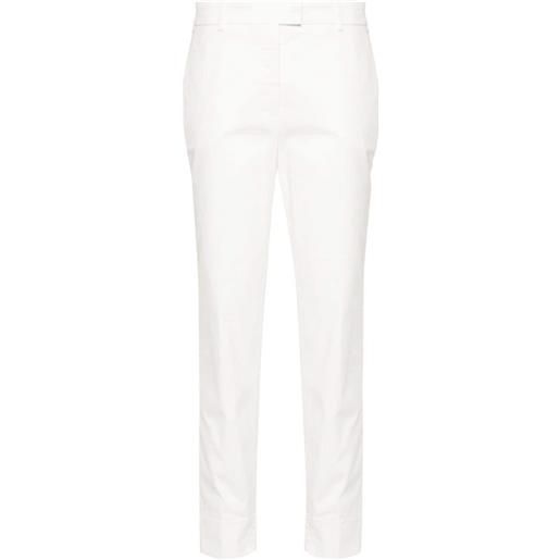 Peserico pantaloni affusolati con pieghe - bianco