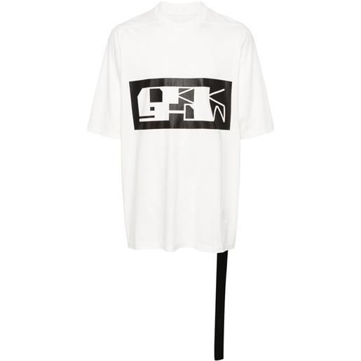 Rick Owens DRKSHDW t-shirt jumbo con stampa - bianco