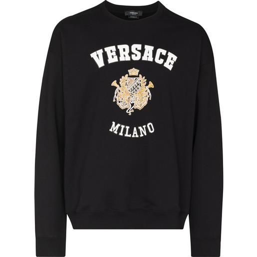 Versace felpa con stampa - nero