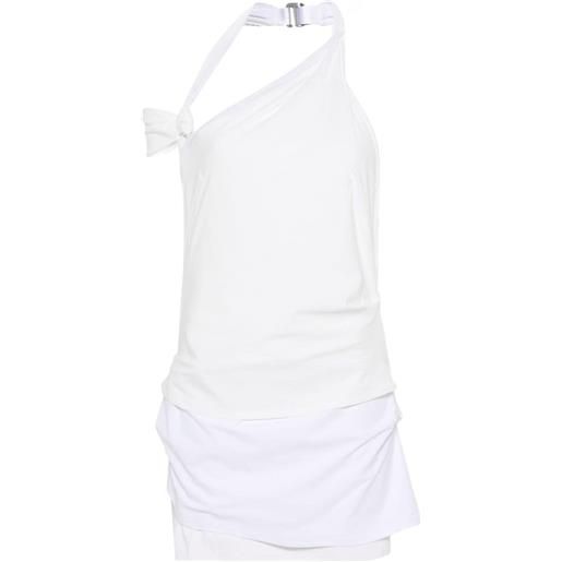 Nike abito corto asimmetrico x jacquemus - bianco