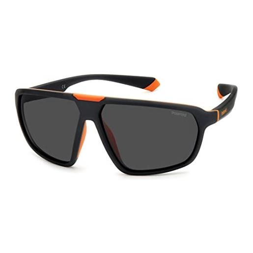 POLAROID pld 2142/s occhiali, nero e arancione opaco, 61 unisex adulto