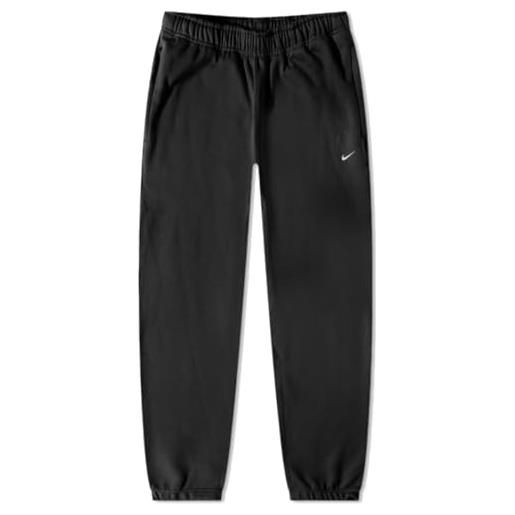 Nike dx1364-010 solo swoosh pantaloni sportivi uomo black/white taglia l