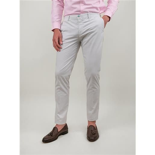 BARBATI pantalone in misto cotone grigio chiaro