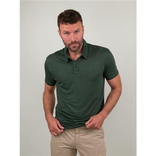 FIESOLI DANIELE t-shirt in lino color army green