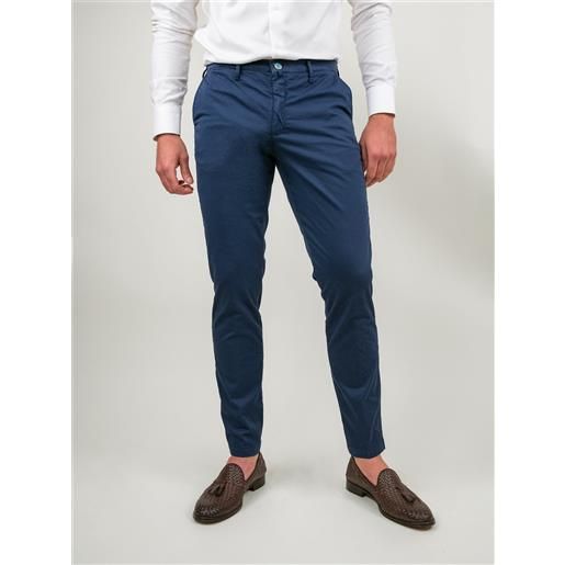BARBATI pantalone in cotone blu medio