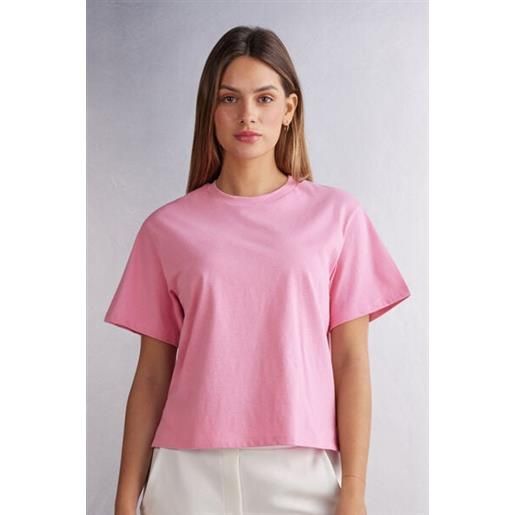 Intimissimi maglia manica corta boxy fit in cotone rosa