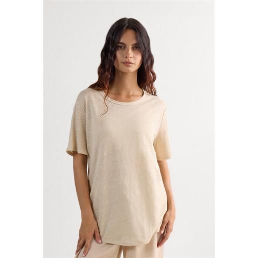 Intimissimi maglia manica corta in lino the pure linen naturale