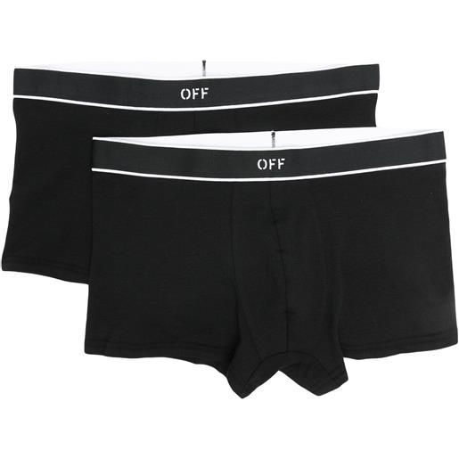 OFF-WHITE set di 2 boxer con elastico logato