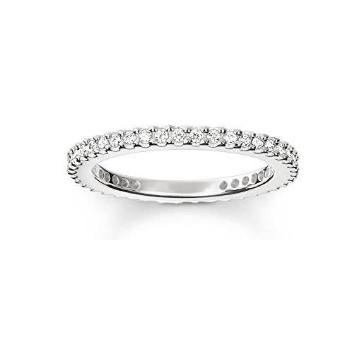 Thomas Sabo anello donna argento 9 carati zirconia cubica