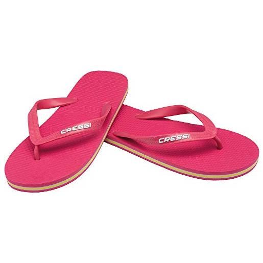 Cressi beach flip flops, ciabatte infradito per spiaggia e piscina unisex bambini, rosa (pink), 27 28 eu