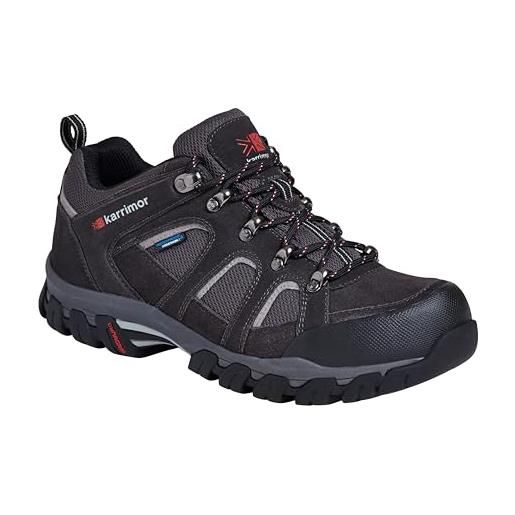 Karrimor bodmin low iv weathertite, scarpe da arrampicata uomo, nero sea grigio, 46 eu