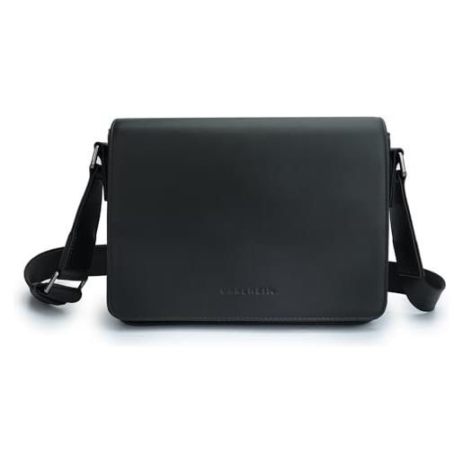 Carlheim crossbody bag, cross-wear kai, genuine leather, black