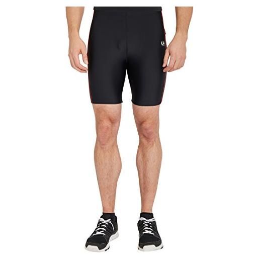 Ultrasport pantaloncini da fitness uomo, nero (nero/rosso), s