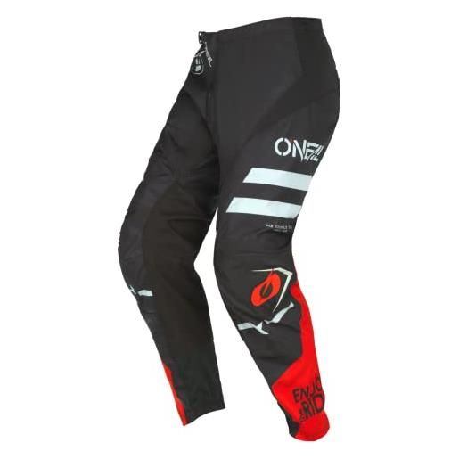 O'NEAL | pantaloni motocross | enduro mx | massima libertà di movimento, design leggero, traspirante e resistente | pantaloni element trail v. 22 | adulto | grigio nero | taglia 42