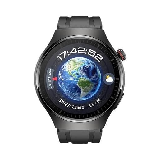 Gerrit mt200 ppg+ecg smart watch uomo donna orologio 4 pro schermo amoled da 1,4 pollici bluetooth chiamata temperatura corpo smartwatch 2024 (nero)