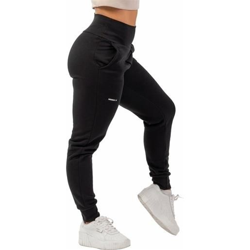 Nebbia high-waist loose fit sweatpants "feeling good" black xs pantaloni fitness