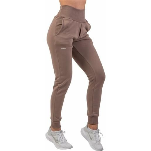 Nebbia high-waist loose fit sweatpants "feeling good" brown m pantaloni fitness