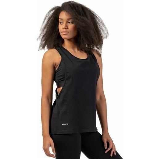 Nebbia sleeveless loose cross back tank top "feeling good" black s maglietta fitness