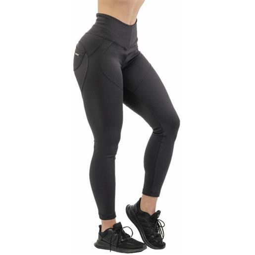 Nebbia high waist & lifting effect bubble butt pants black m pantaloni fitness
