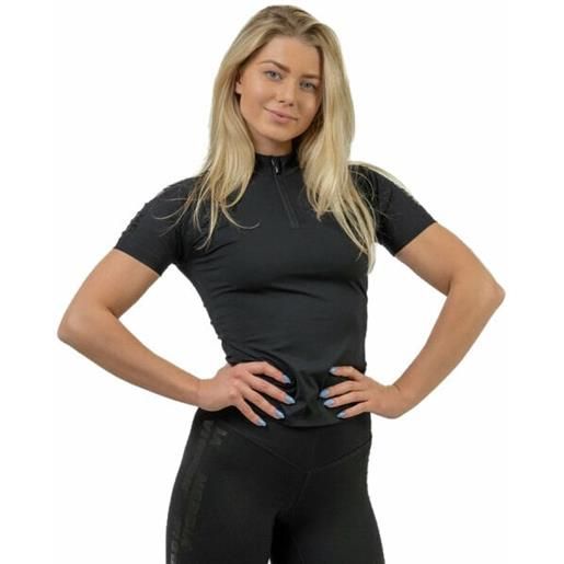Nebbia compression zipper shirt intense ultimate black m maglietta fitness