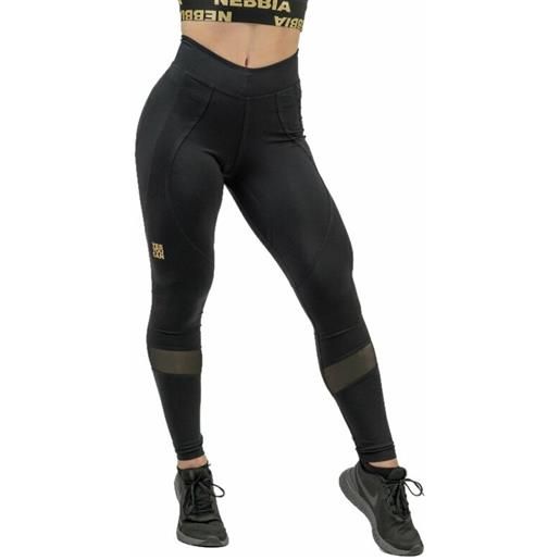 Nebbia high waist push-up leggings intense heart-shaped black/gold s pantaloni fitness